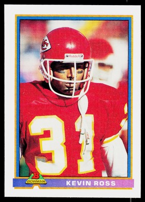 Kevin Ross, 1991 Bowman, #229, Kansas City Chiefs,