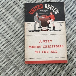 Season 1951/52. Manchester United V Fulham. 1st Division. Past Domestic Leagues