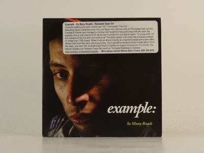 EXAMPLE SO MANY ROADS (H1) 2 Track Promo CD Single including Card Sleeve THE BEA