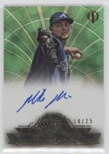 2014 Topps Tribute to the Pastime Green 18/25 Mike Minor #TPT-MMI Auto 0ty6