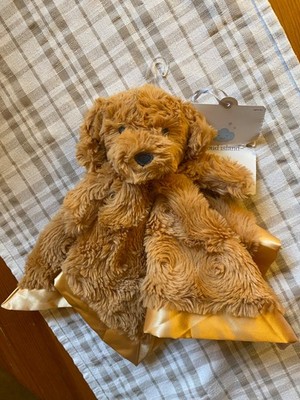 Cloud Island Brown Puppy Dog Plush Baby Security Blanket Lovey Satin Trim Target