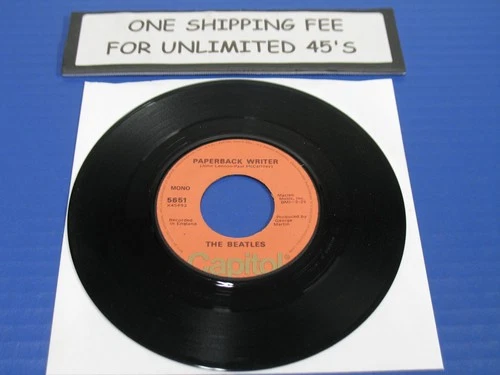 The Beatles - Paperback Writer / Rain - 60s Rock 45 RPM Capitol VG VINYL RECORD