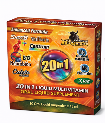#ad #ad 20 in 1 Liquid Multivitamin Oral 10 x 15ml 20 en 1 Ampolletas Vitaminado $24.79