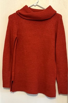 Loft Women s Cowl Neck Tunic Sweater Tamale Red Size XXS Petite