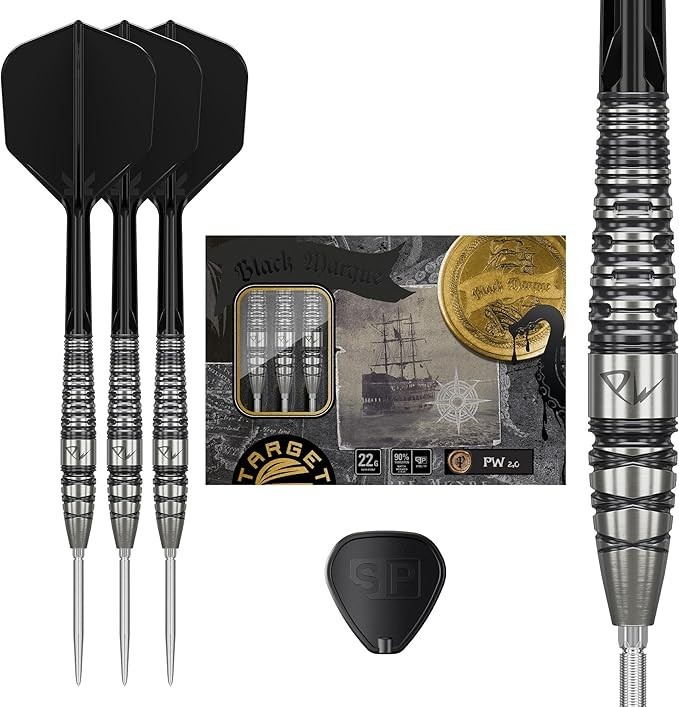 Target Black Marque 18g ダーツ Target Japan BLACK MARQUE PW 2.0 90% Tungsten Steel Dart Tip Set