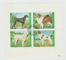 5 BLOCS  DE 4 TIMBRES ANIMAUX POSTE AERIENNE