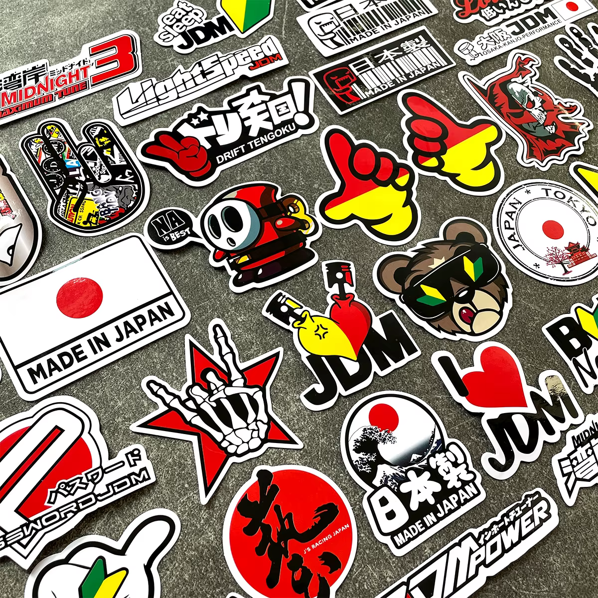 Jdm Racer Sticker JDM Racing Sticker Decals 40 Pack Japanese Motorcycle Helmet Stickers ...
