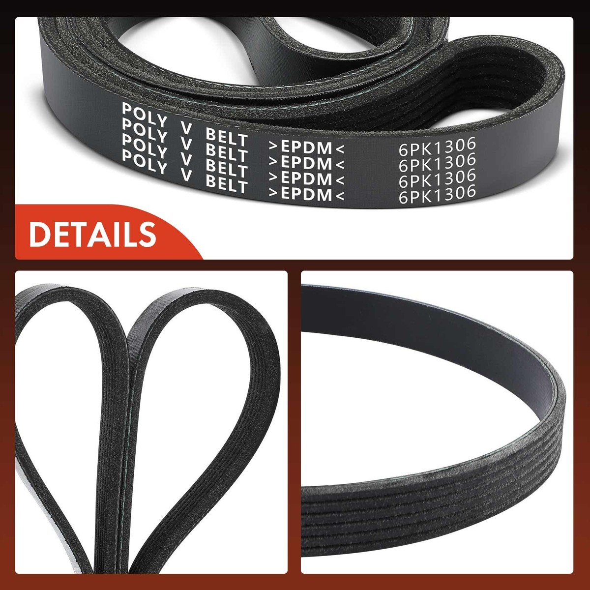 51.41 inch Serpentine Belt for Mazda 3 2004-2013 3 Sport 2009-2013