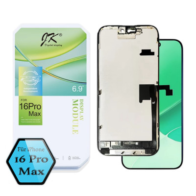 Original JK Incell Display für Apple iPhone 16 Pro Max LCD Touchscreen Schwarz