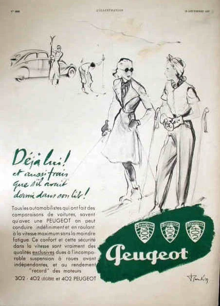 Peugeot 302. Publicités 1937 - Photo 2/2