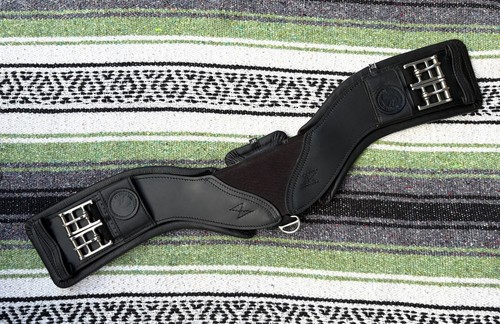 Total Saddle Fit - STRETCHTEC Dressage Girth - 24" - Black w/ Leather Liner