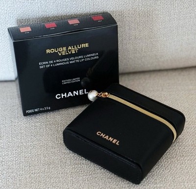 CHANEL Beaute Lipstick Case w/ Unbranded GoldChain Detachable