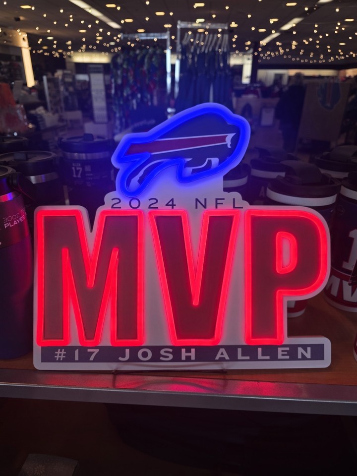 FOCO Buffalo Bills 2024 MVP Josh Allen Light Up Wall Mounted Fan Cave ...
