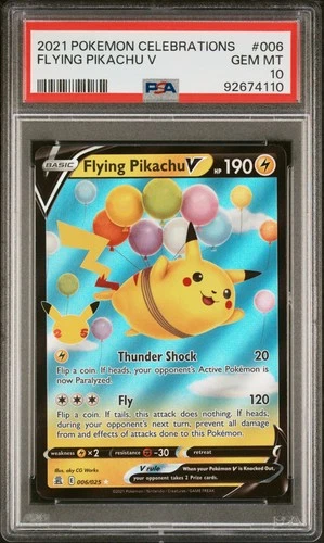 2021 POKEMON CELEBRATIONS #006 FLYING PIKACHU V PSA 10