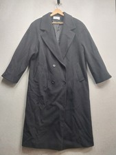 VTG Forecaster of Boston Wool Peacoat Womens 14 Black Long Made In USA