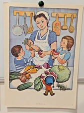 Ukrainian Folk Poster 1987 - Soviet USSR art design - Help your mom !