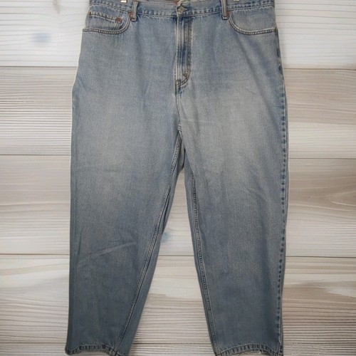 Vintage Levis 560 Jeans Herren 44x30 Blau Comfort Fit Tapered Baggy Light Wash Y2K - Bild 2 von 16