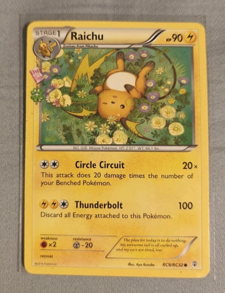 Pokemon TCG Raichu RC9-32 Generations: Radiant Collection Regular LP Card