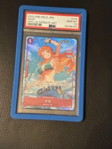 2022 ONE PIECE JAPANESE OP01-ROMANCE DAWN #016 NAMI ALTERNATE ART PSA 10