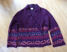 hess natur Walk - Jacke weinrot gemustert Größe 38 *NATURMODE*