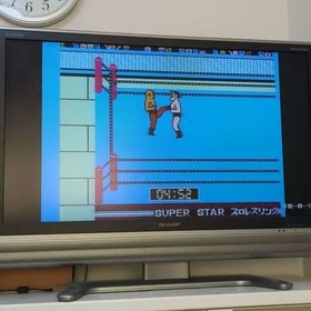 Superstar Pro Wrestling Famicom software with box and no instructions #dc7638