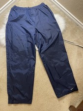 Vintage Y2K Nike Track Pants Navy Blue Ankle Zip Mens Size XL