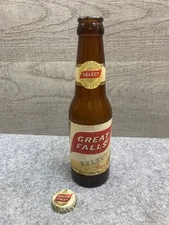 Great Falls Select Beer Bottle Vintage Amber 7 fl oz Glass