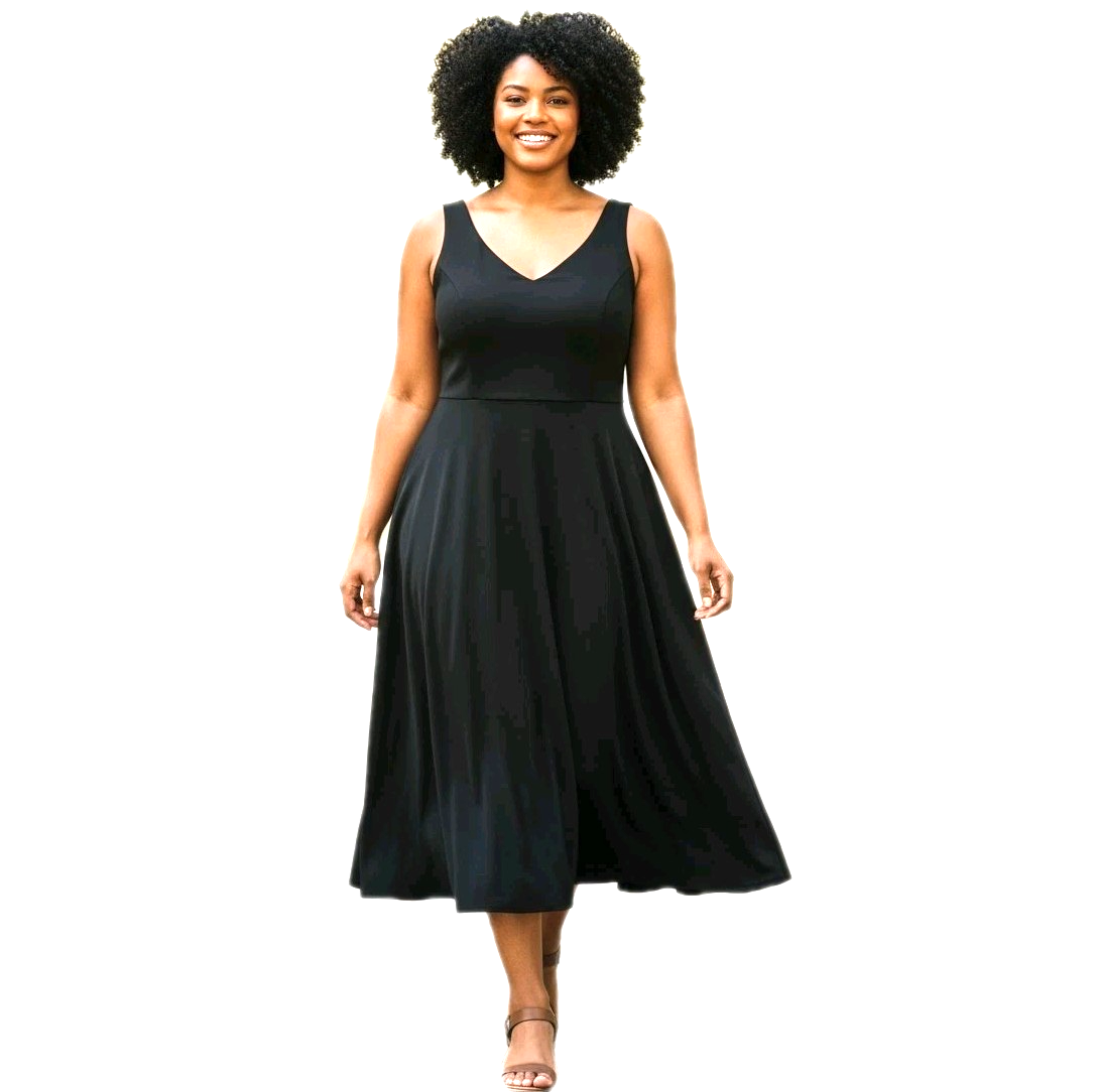 City Chic Little Black Dress Plus Size XL/22 Fit & Flare Sleeveless V-Neck READ | eBay City Chic Little Black Dress Plus Size XL/22 Fit & Flare Sleeveless V-Neck READ | eBay