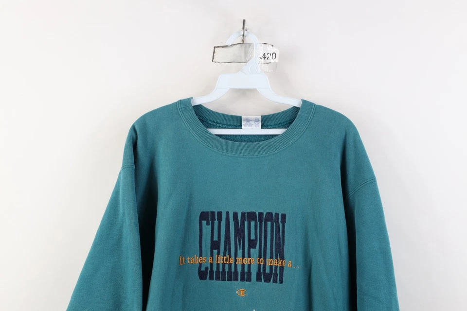 Sudadera De Colección Años 80 90 Campeón Tejido Inverso Para Hombres 2XL Golpeada Deletreada EE. UU. Foto 2 de 4