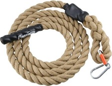 Perantlb Outdoor Climbing Rope for Fitness and Strength 20 ft, Brown