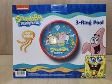 NEW Nickelodeon SpongeBob SquarePants 3-Ring Inflatable Pool 45"