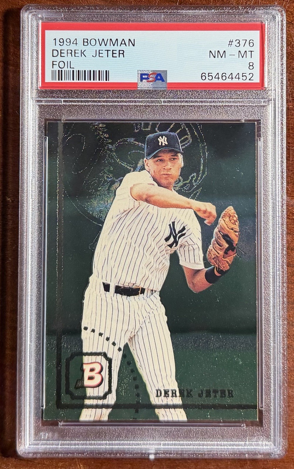 1994 Bowman Derek Jeter FOIL ROOKIE🚨PSA 8🎆NM-MINT💎Tough Card! Yankees🏆