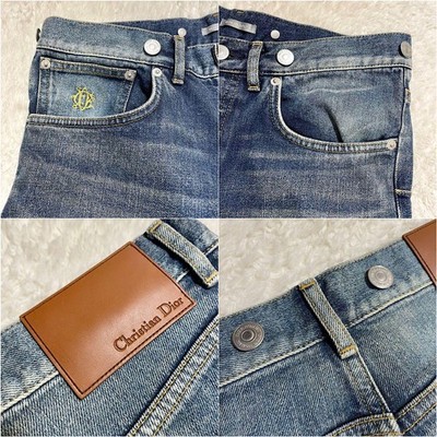 Dior Homme color embroidered denim pants 31 inches Skinny limited