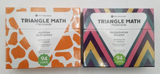 Set of 2 Think Tank Scholar Triangle Math Flashcards sets-Add-Sub Multi-Div