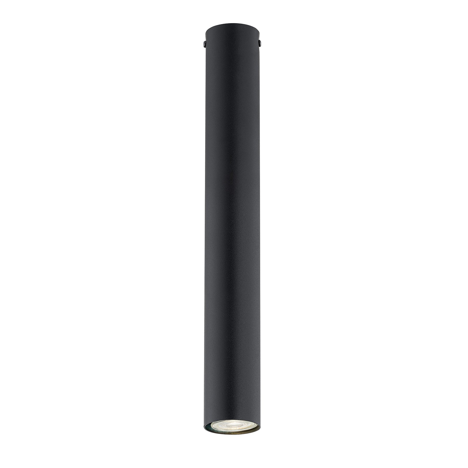 Faretto Cilindrico Marduk Nero 45 cm - Illuminazione Design Acciaio