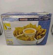 Kitchen Selectives Electric Heated Chip And Dip Tray Entertaining Appetizers New