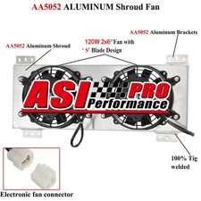 Aluminum Shroud W/120W Fan Fit Tru-Cool 40,000 40k GVW Transmission Oil Cooler