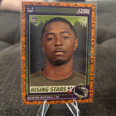 2024 SCORE A TREAT ORANGE PUMPKINS ROOKIE CARD RC 41 QUINYON MITCHELL EAGLES