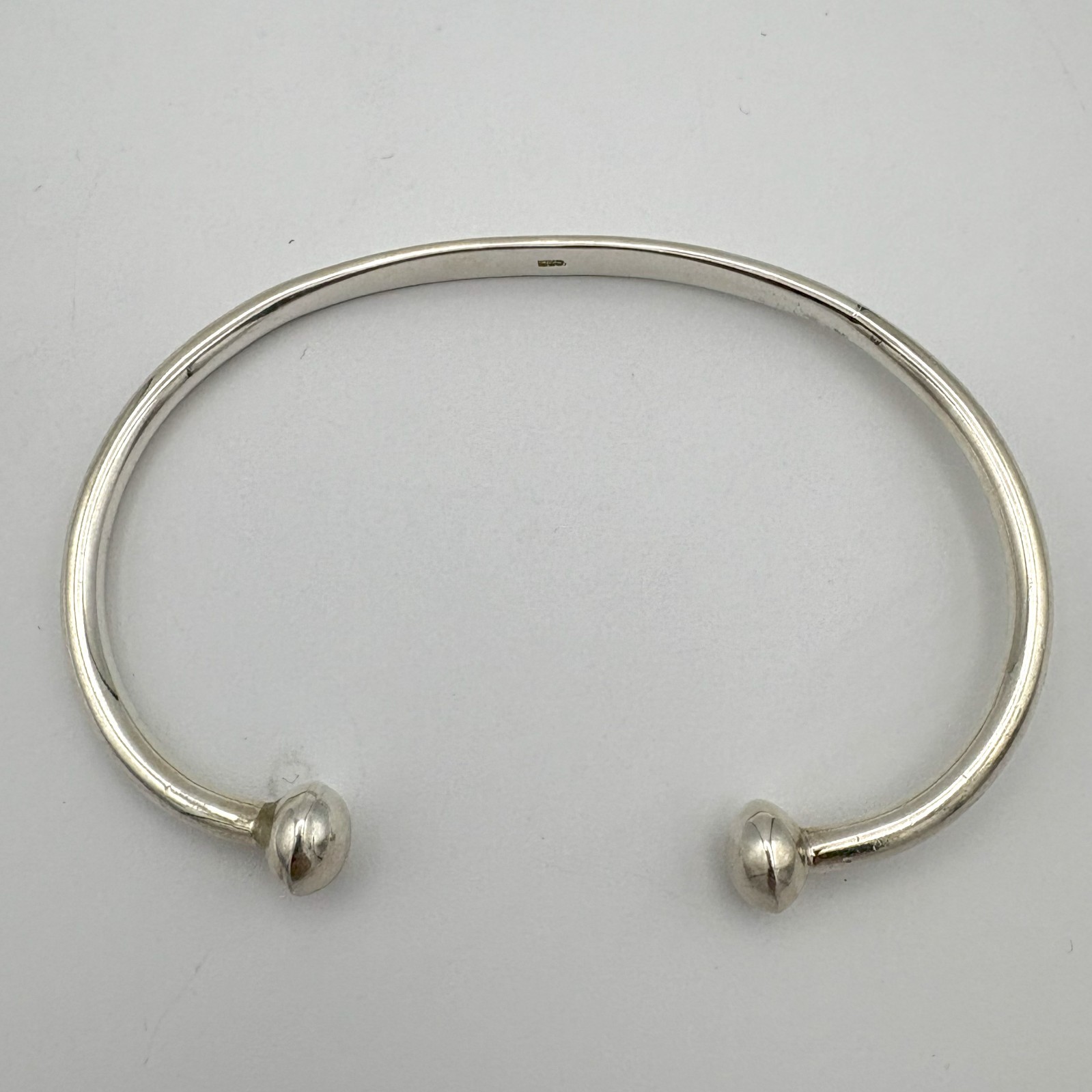 Sterling Silver 925 Solid Torque Bangle Bracelet … - image 1