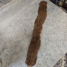 Genuine Vintage Light Brown Mink Fur Scarf Collar Neck Wrap Silk Handmade 1960s