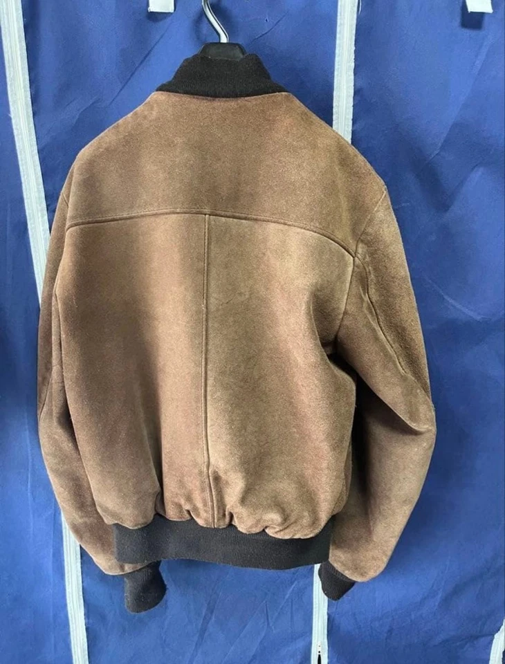 Men's Wear Schott Schott suede bomber jacket brown made in America - Image 2 of 3