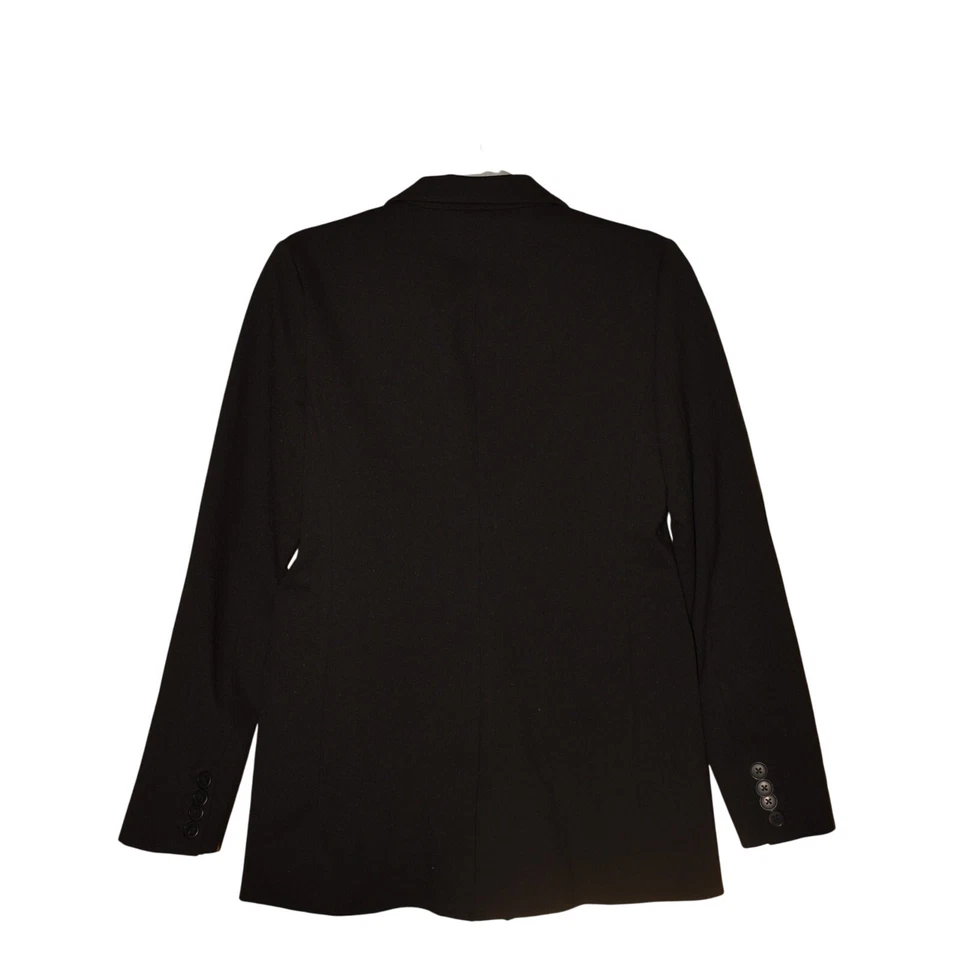 Blazer GAP $108 Clásico Novia Doble Pecho Negro Ponte Tejido Talla 6 Foto 2 de 3