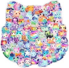 100PCS Cut Cat Stickers for Kids,Kawaii Girls Boys