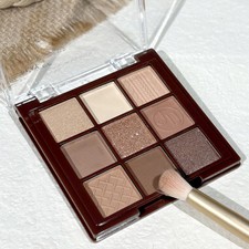 9 Matte & Glitter Orange Brown Shades, Chocolate Warm Brown Eyeshadow Palette