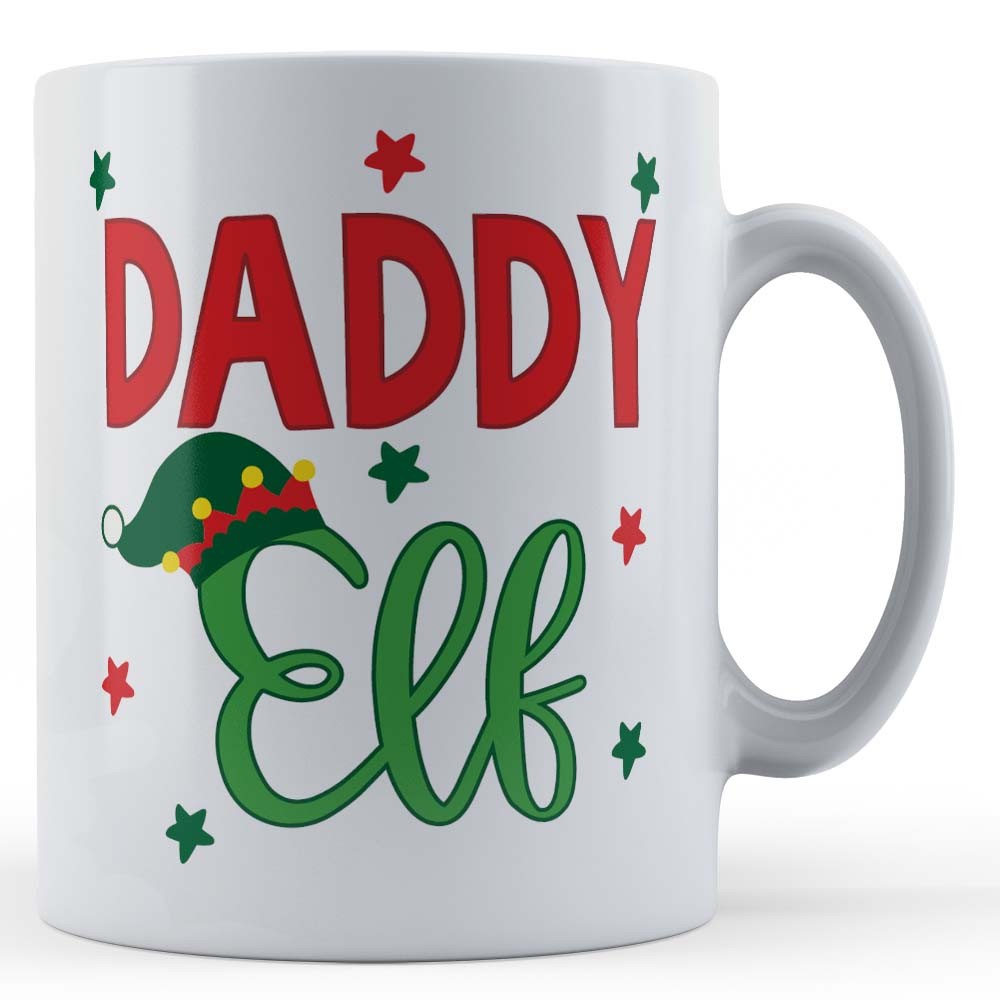 Daddy Elf - Christmas Dad Gift, Family Mug