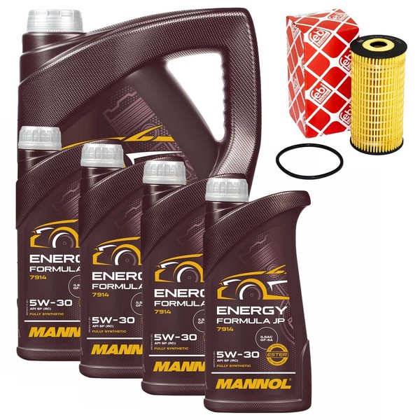 MotoröL Set Mannol 5W30 Energy Formula 9 Liter + ÖLfilter FüR Opel Movano B 2.3-image