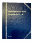 Mercury Head Silver Dimes 90% silver Circulated 1916 to 1945 Whitman book Empty!