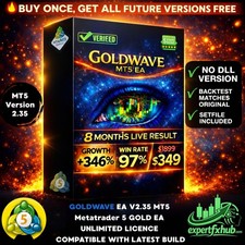 v2.35 Goldwave EA Metatrader MT5 Gold Bot Trading Forex Robot prop firm