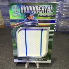 Panini 2021 Spectra Monumental Memorabilia Travis d'Arnaud MM-TA Neon Green /25