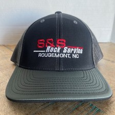 S&S Rock Service Black Pacific Hat Adult Size 6 7/8-7 3/8 Fitted Baseball Cap